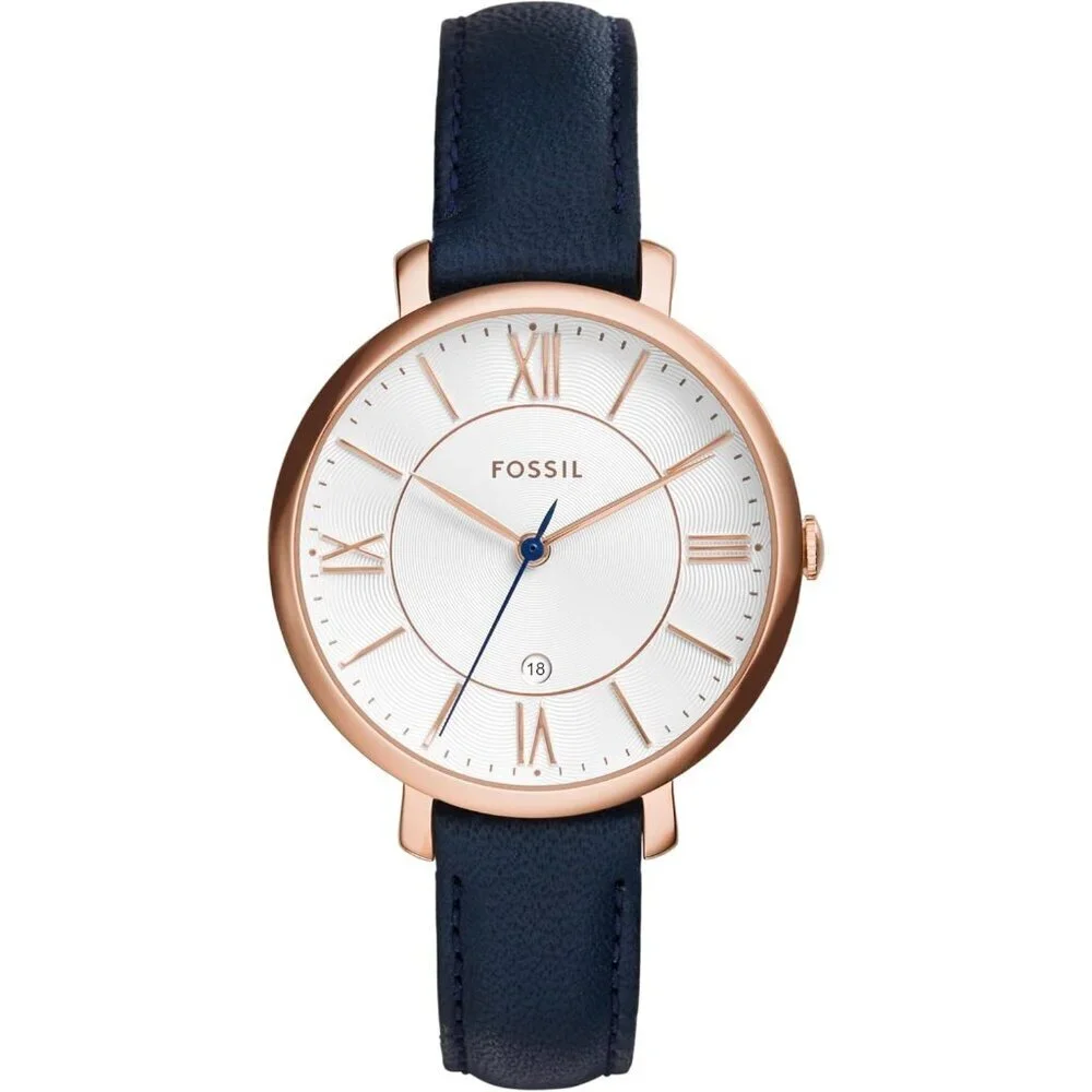 Women's Blue Jacqueline Quartz Stainless Steel Three Hand Bracelet Watch